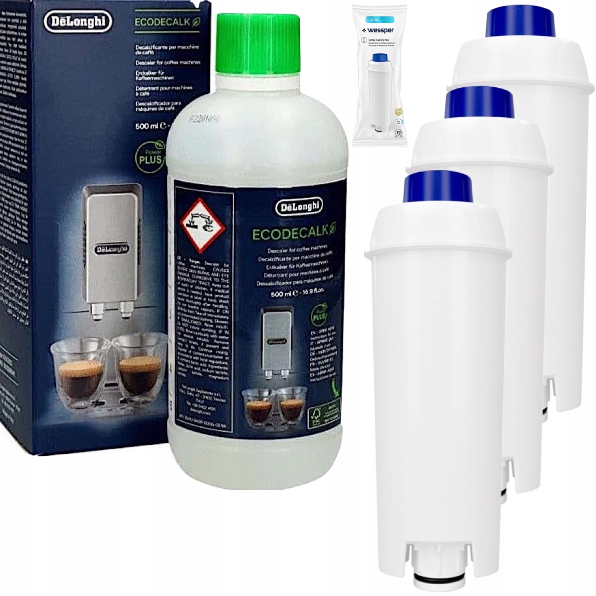 Automatický espresso kávovar De'Longhi EcoDecalk, biely